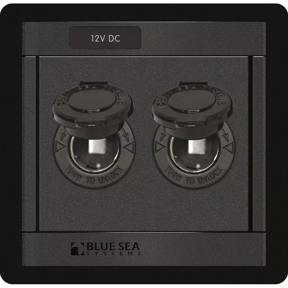 Blue Sea Systems 1472 - 12V DC Socket Panel for Marine & Automotive
