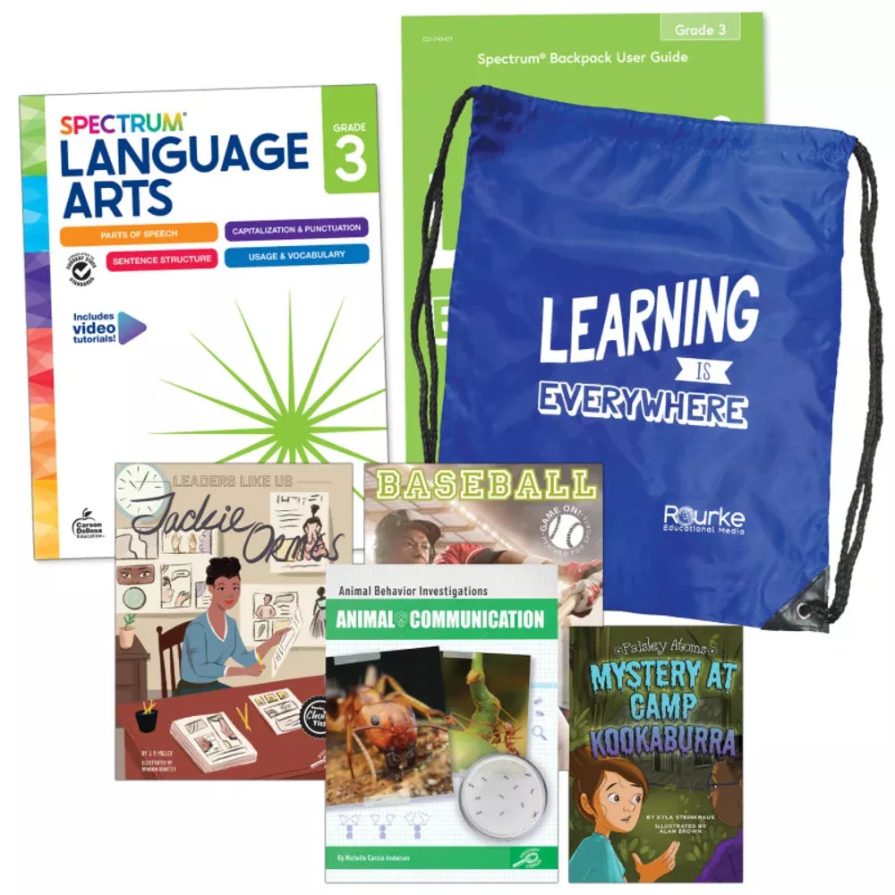 Carson Dellosa CD-745412 Language & Literacy Backpack Grade 3